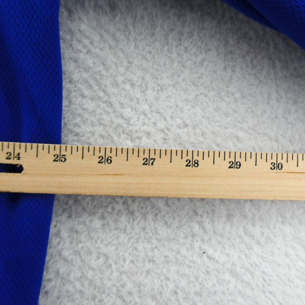 Starter Jacket Mens Large New York Giants Blue Snap Front Varsity Mesh Polyester - Picture 6 of 10